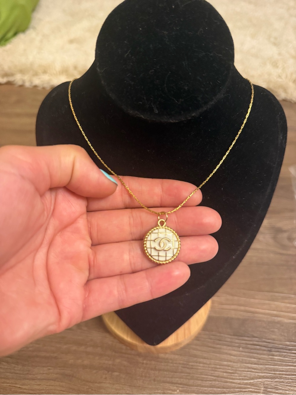 Cc Upcycled charm necklace